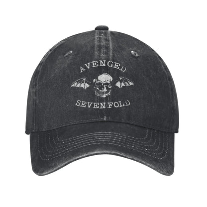 Unisex Vintage Avenged Sevenfold Printed Hats Vintage Distressed Denim