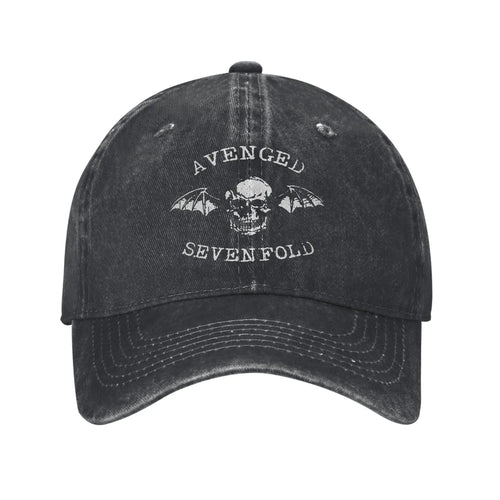 Unisex Vintage Avenged Sevenfold Printed Hats Vintage Distressed Denim