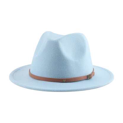 Hats For Women Kids Child Small 52cm Solid Belt Kids Fedora Formal Dress Wedding