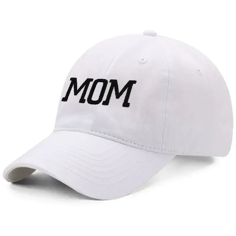 DAD MOM Embroidery Pure Cotton Baseball Cap Fashion Sport Golf Caps Sun Hat