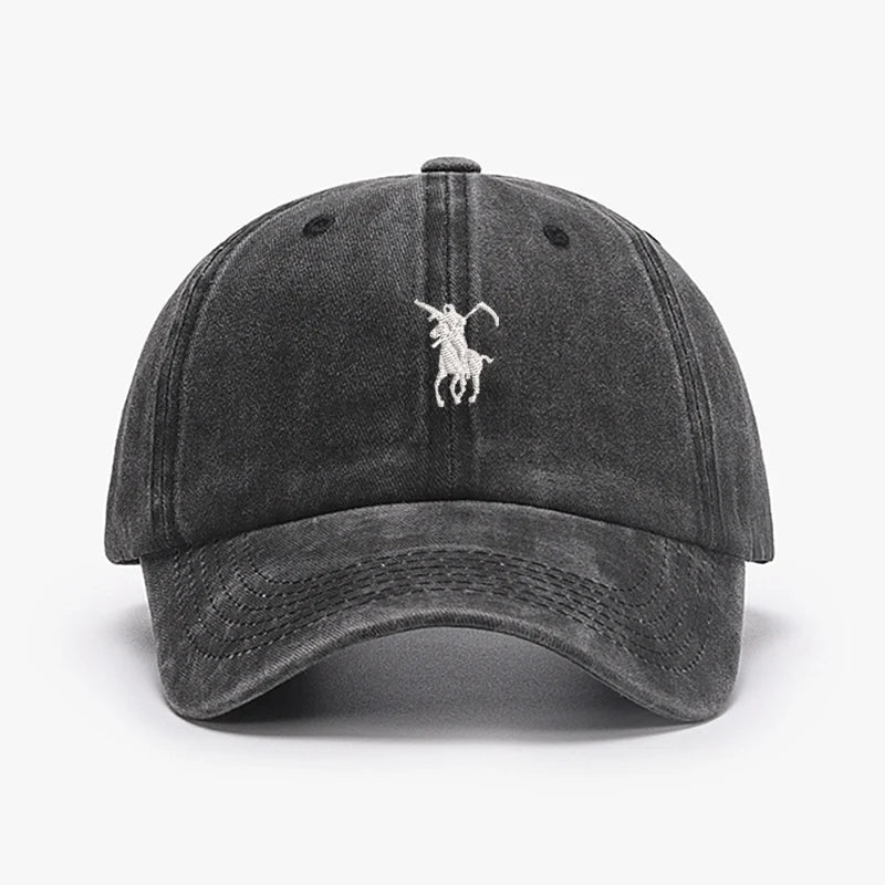 Baseball Caps Soft Cotton Washed Soft Adjustable Sunbonnet Dad Cap Hats Grim Reaper Japan