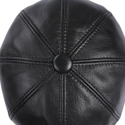 Genuine Leather Newsboy Caps For Men