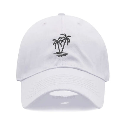 Coconut Tree Embroidery Baseball Cap