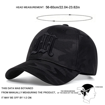 Fashion Gothic Letter M Embroidery Baseball Caps Autumn Outdoor Adjustable Casual Hats Sunscreen Hat Sports Cap