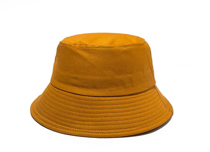 Solid Color Fisherman Hat Korean Trendy Hip Hop Bucket Hat Summer Flat Top Sun Cap Casual Outdoor