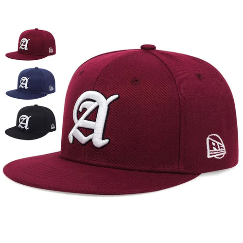 Unisex Personality A Letter Embroidery Hip-hop Hats  Baseball Caps Sports Cap