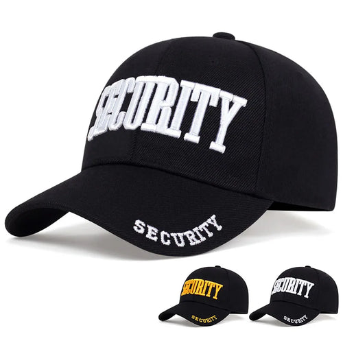 Seccurity Letter Embroidery Baseball Cap USA Men Dad Hat Cotton