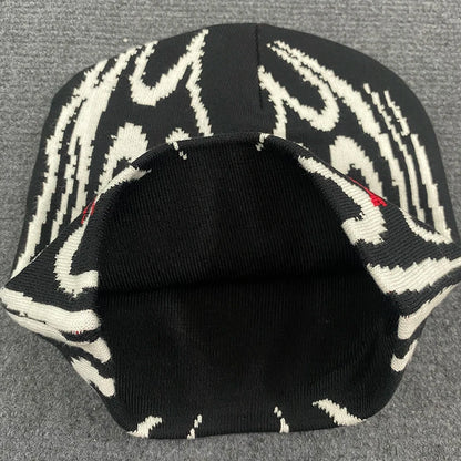 Casual Hip-Hop Street Style Striped Jacquard Pullover Hat