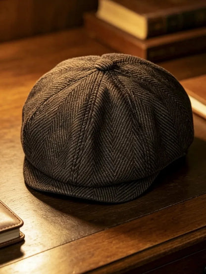Vintage British Beret Flat Cap Retro Painter Driving Hat