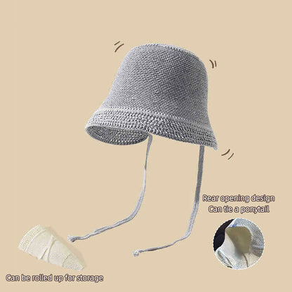 Women Fashion Solid Color Breathable Wide Brim Sun Visors