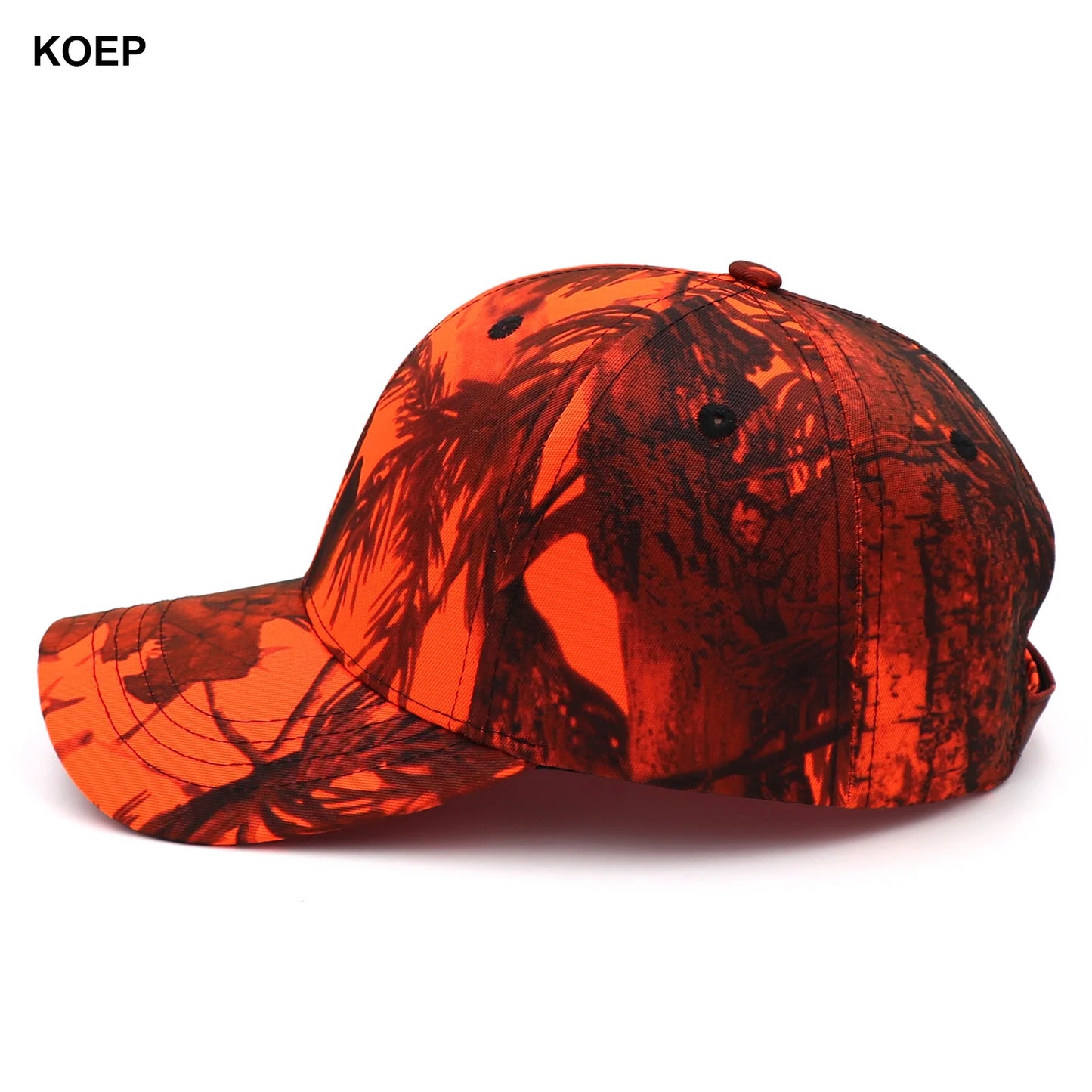Outdoor Fishing Jungle Orange Camouflage Baseball Cap