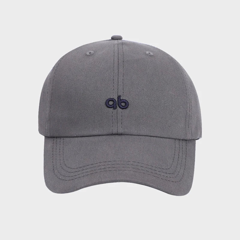 Unisex Brushed Thick Letter Ab Embroidered Fashionable Baseball Cap