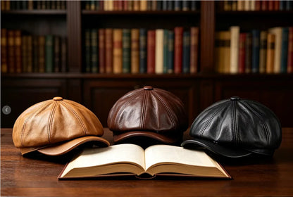 Genuine Leather XXL 62cm Octagonal Hat