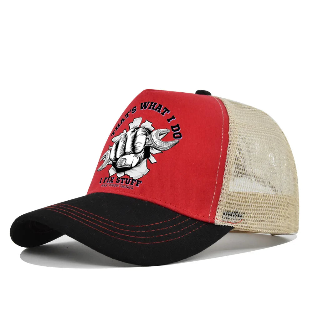 Spring Summer Printed Mesh Breathable Baseball Cap