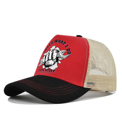 Spring Summer Printed Mesh Breathable Baseball Cap