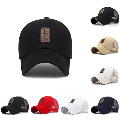 Unisex Cap Casual Plain Mesh Baseball Cap Adjustable Snapback Hats Hip Hop Trucker Cap Streetwear Dad Hat