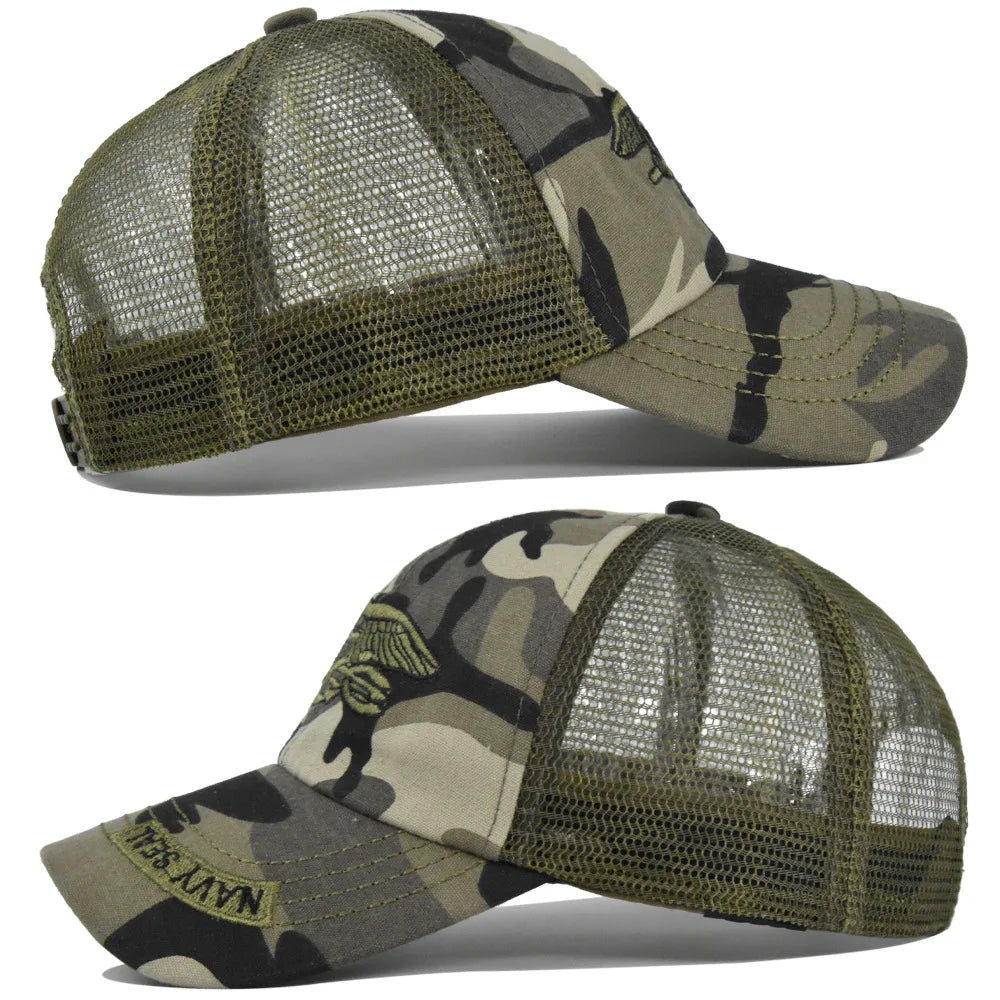 New Camouflage Mesh Baseball Cap For Men Women