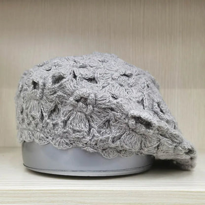 Women Cotton Slouchy Crochet Beret Handmade