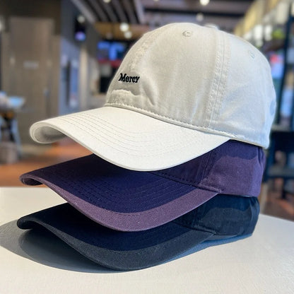 1pc Korean Style Letter Embroidered Baseball Caps for Women Men Summer