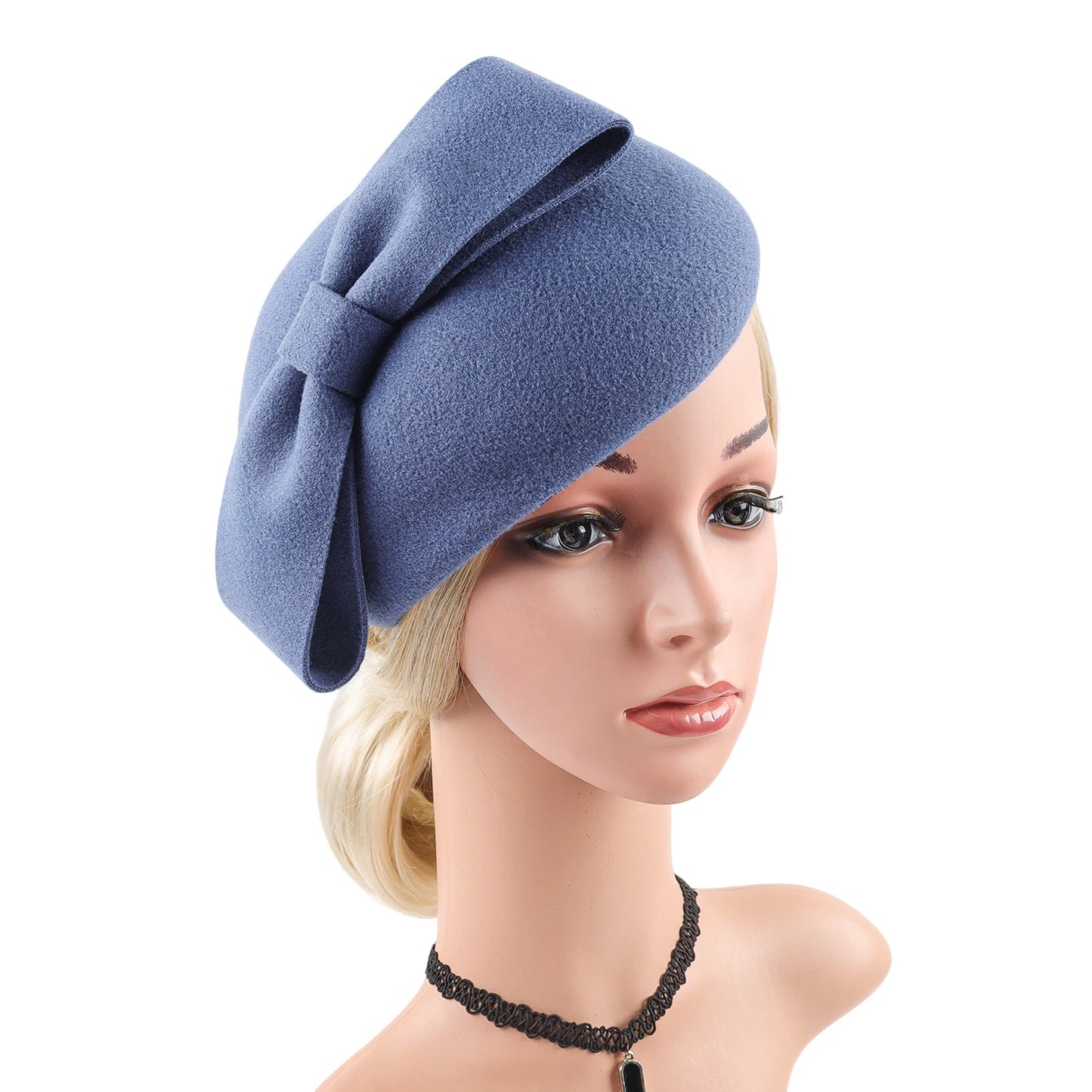 Women's British Retro Floral Wool Beret Fashion Accessory Trendy Banquet Hat
