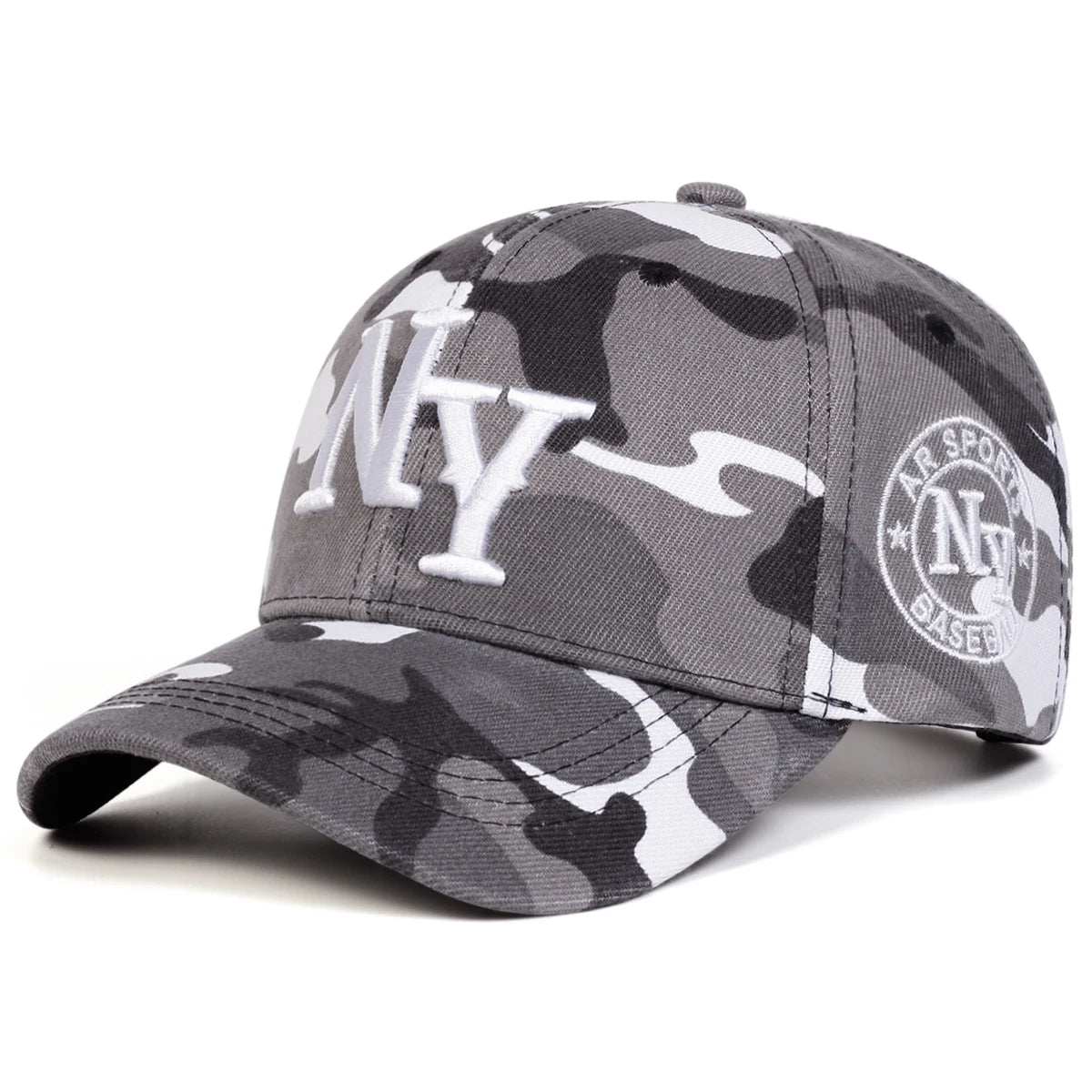 Unisex NY Letter Embroidery Camouflage Baseball Caps