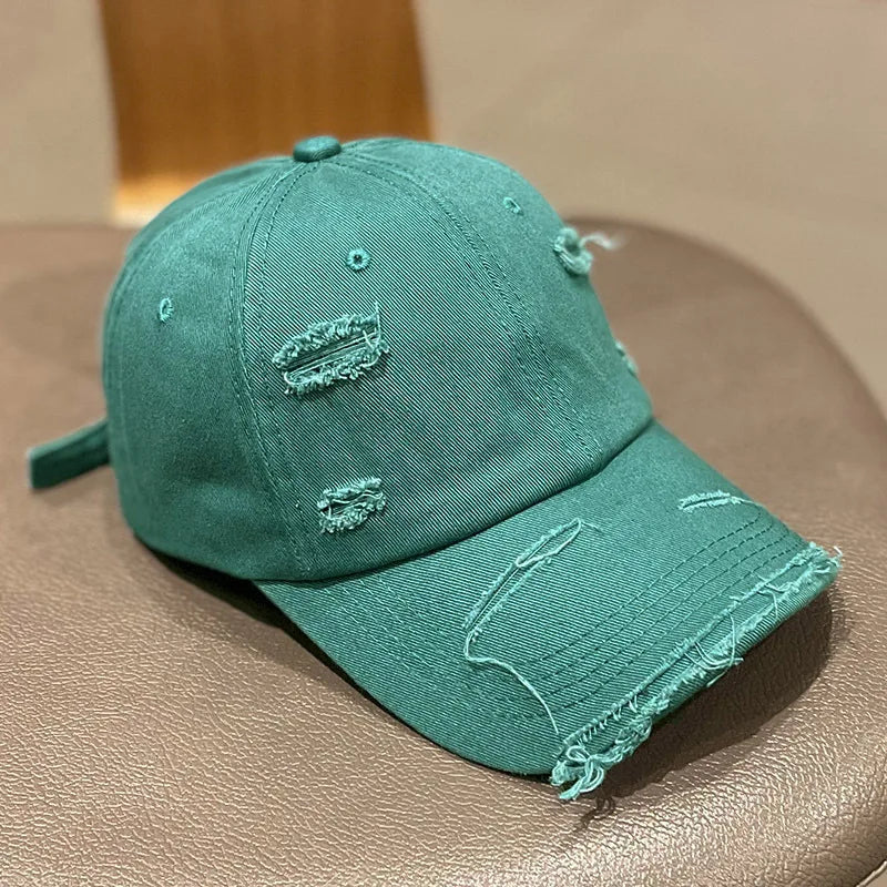 Retro Women Baseball Cap Solid Color Snapback Hat