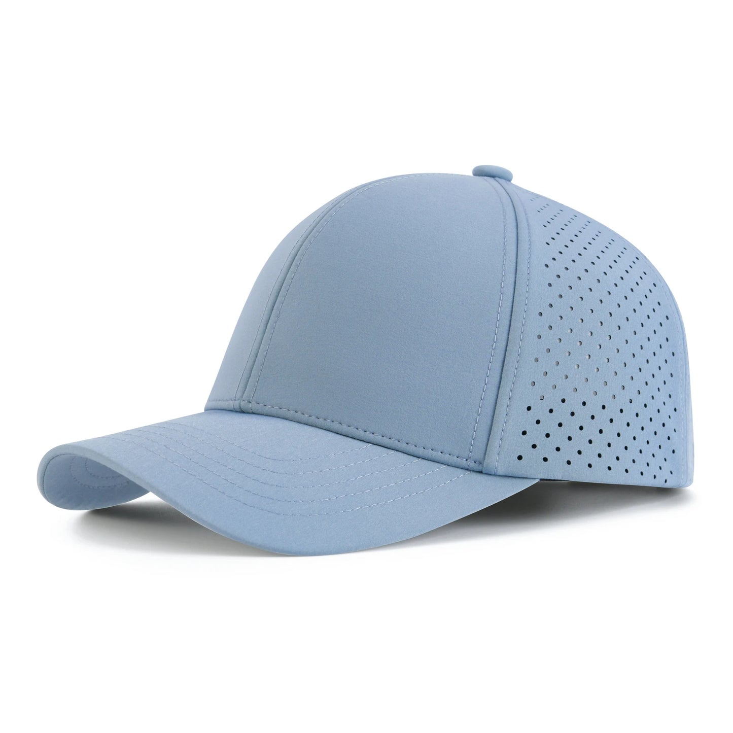 Men Quick Dry Baseball Cap Laser Cut Mesh Ball Curved Brim Snapback Hat
