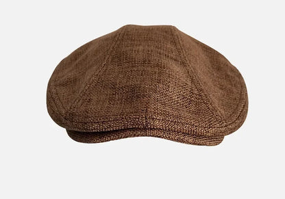 Big Size Summer Linen Solid Newsboy Caps