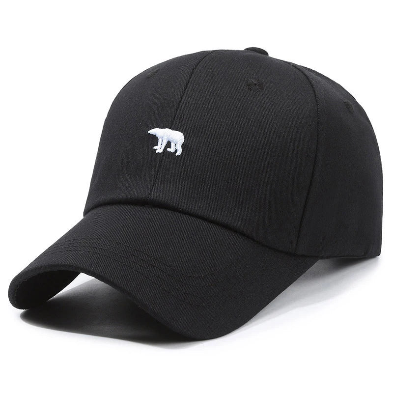 Baseball Cap New Spring Summer Solid Sunhat Embroidered Polar Bear Men Women