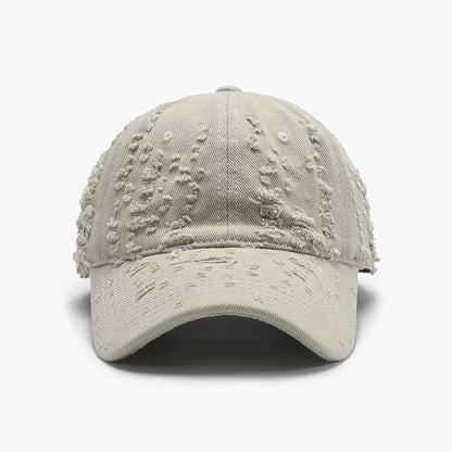 Spring Soft-Top Washed Distressed Curved Brim Baseball Cap