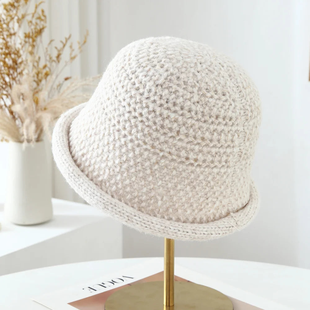 Women Chunky Knitted Cloche Hat