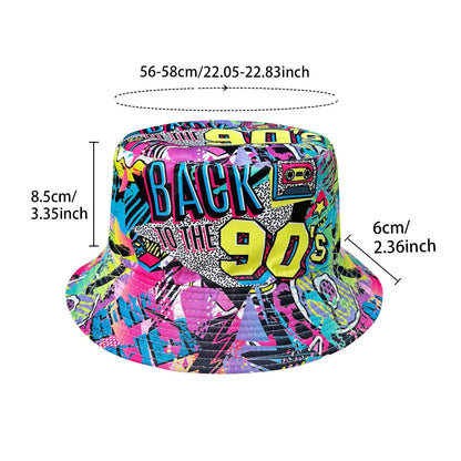 Abstract Graffiti Art Back90S Colorful Printed Bucket Hat