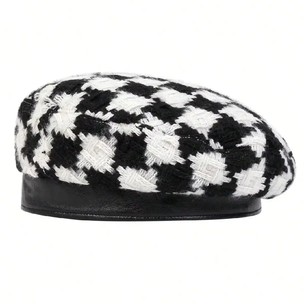Women Grid Beret Hat Fashion Winter Autumn For Woman Retro Berets