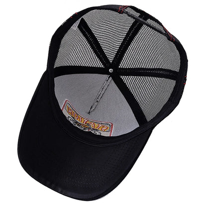 Unisex Mesh Classic Motorcycle Pattern Breathable Summer Baseball Cap