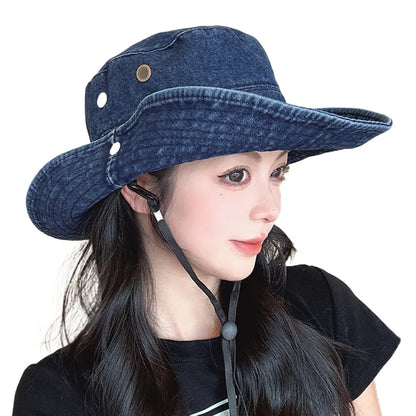 Portable Western Cowboy Summer Bucket Hat