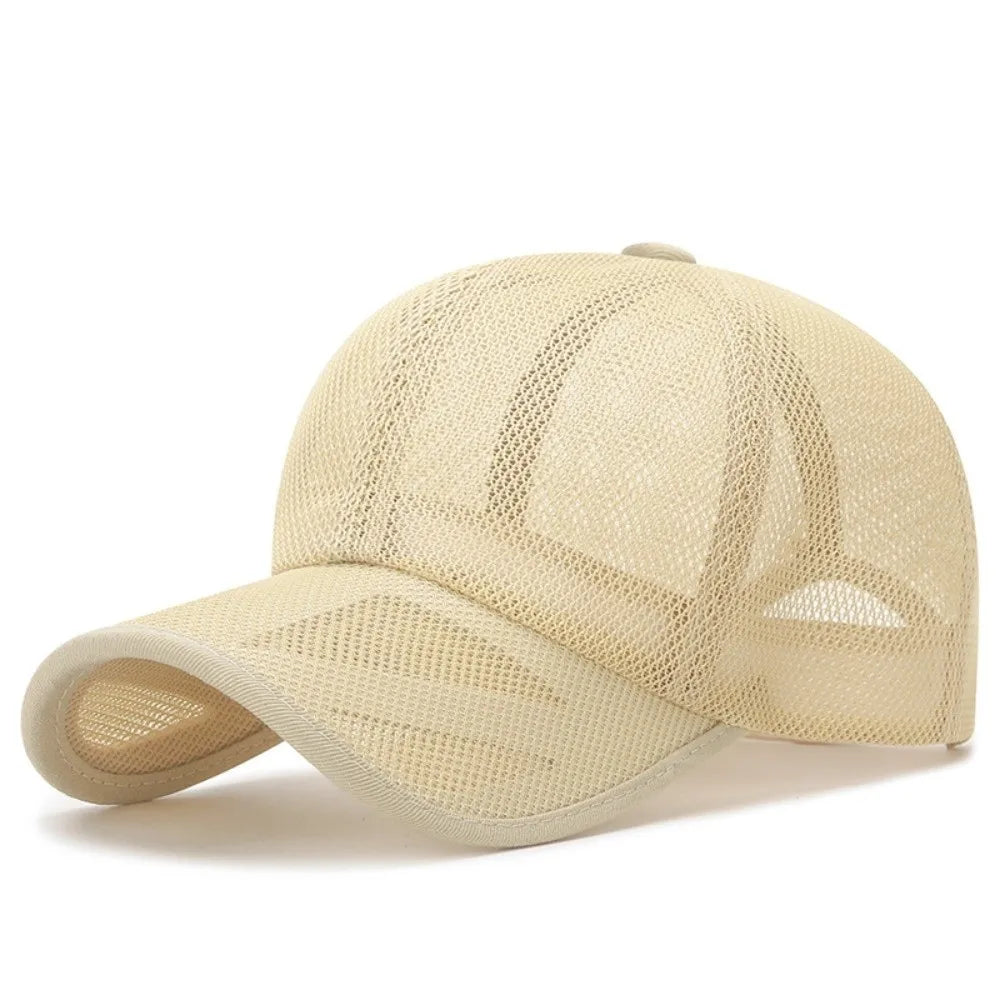 Quick Dry Full Mesh Caps Adjustable Breathable Summer Baseball Cap