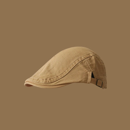 Forward Hat Solid Color Retro British Style Newspaper Hat