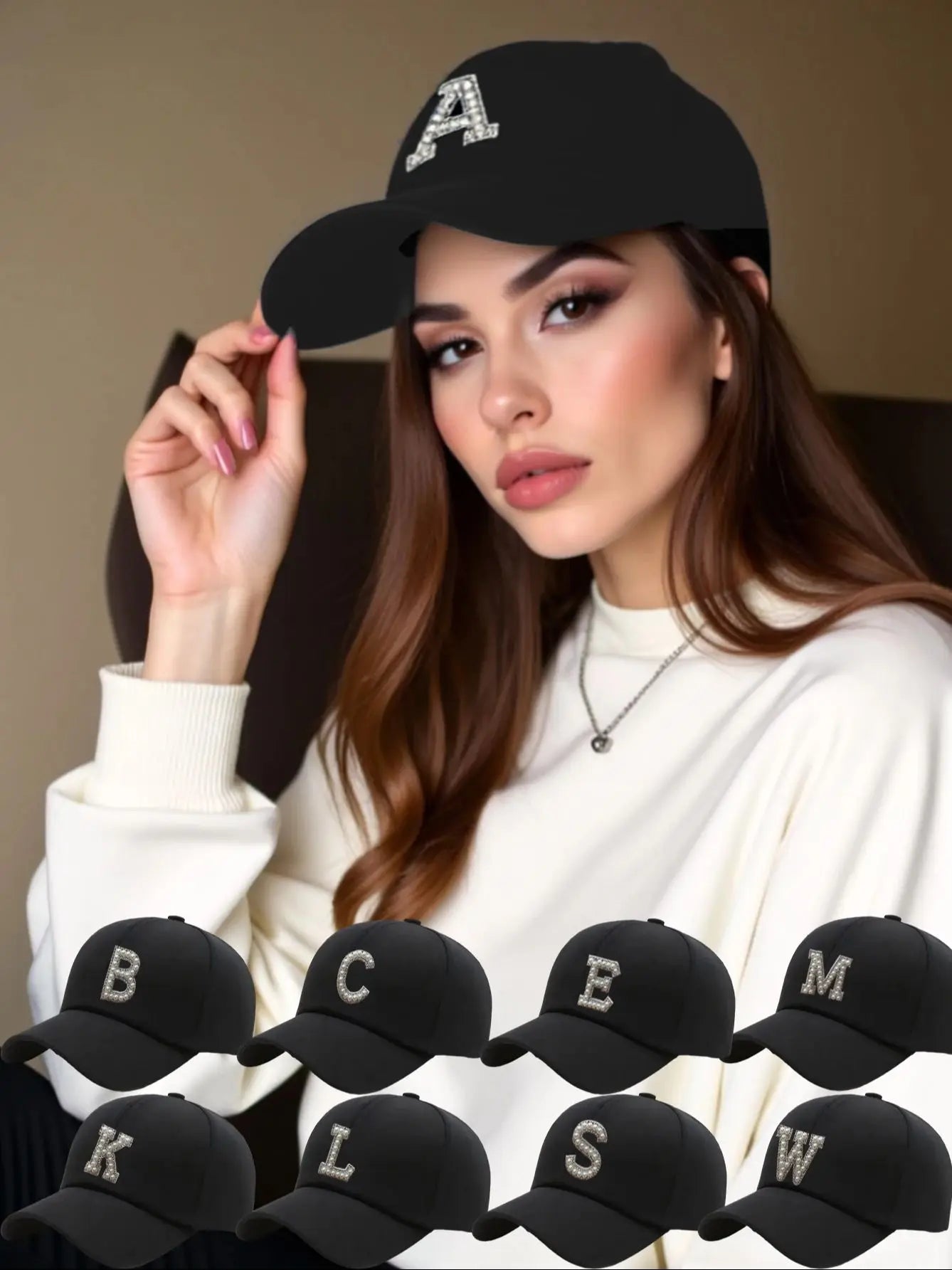 Unisex Embroidered 26 Alphabet Letter Baseball Cap