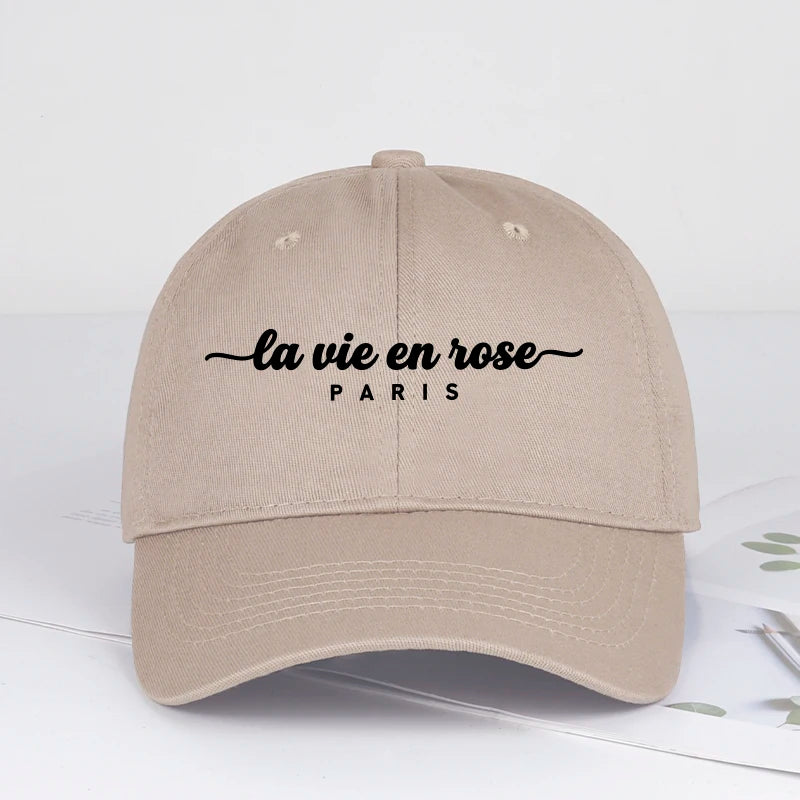 "La Vie En Rose Paris" Print Baseball Cap