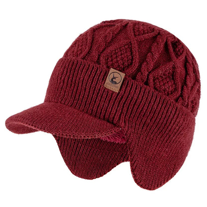 New Unisex Winter Hat Plush Fur Lined Warm Earflap Cap