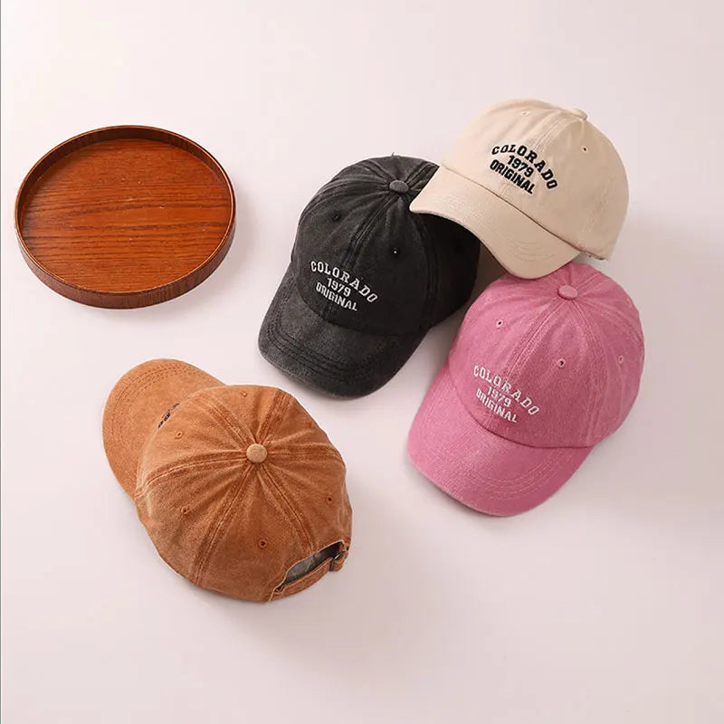 Embroidery Letter Children Baseball Cap Fashion Retro Kids