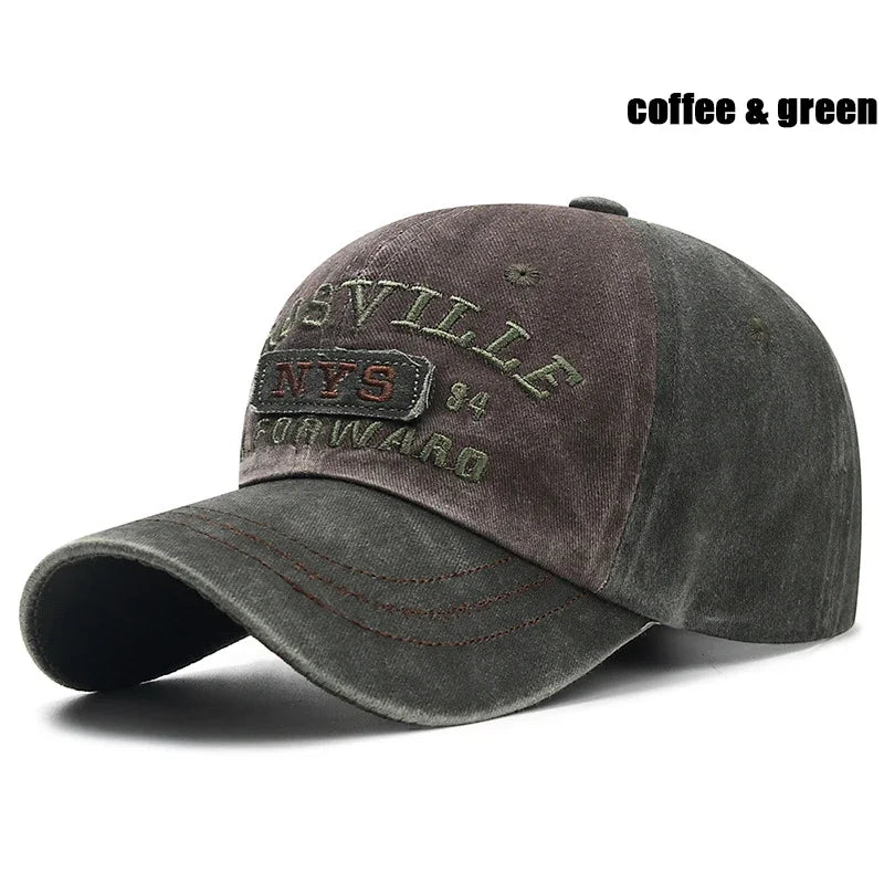 Washed Old Letter Embroidered Caps Baseball Cap