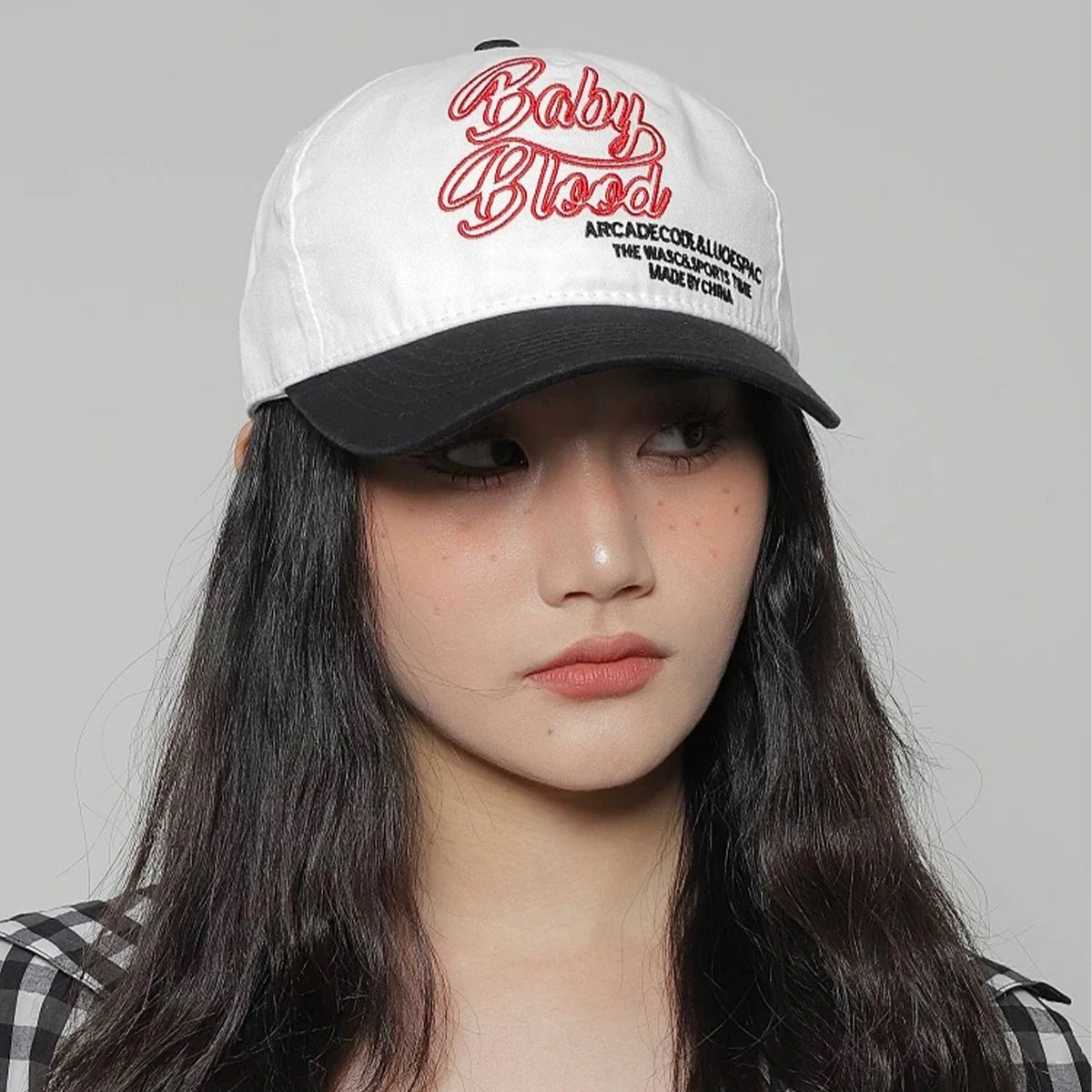 Niche Korean Floral Letter Embroidery Baseball Hats Men Women