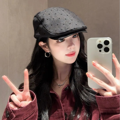 Women Spring Autumn Octagonal Cap