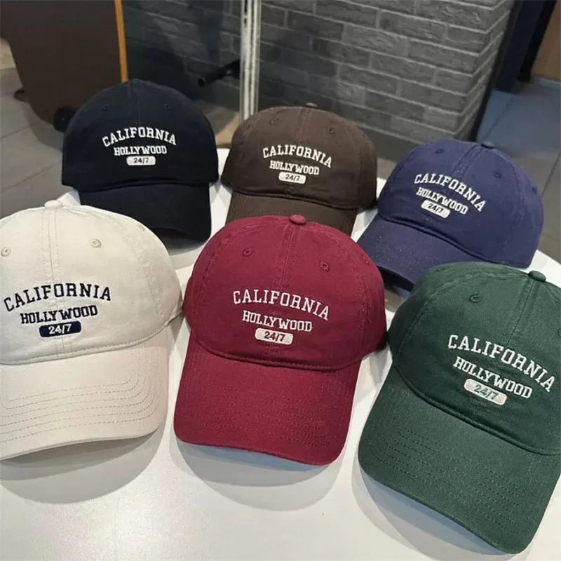 Retro Letter Embroidery Baseball Caps For Women Men Summer Sport
