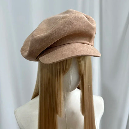Harajuku Suede Red Navy Style Cloud Caps