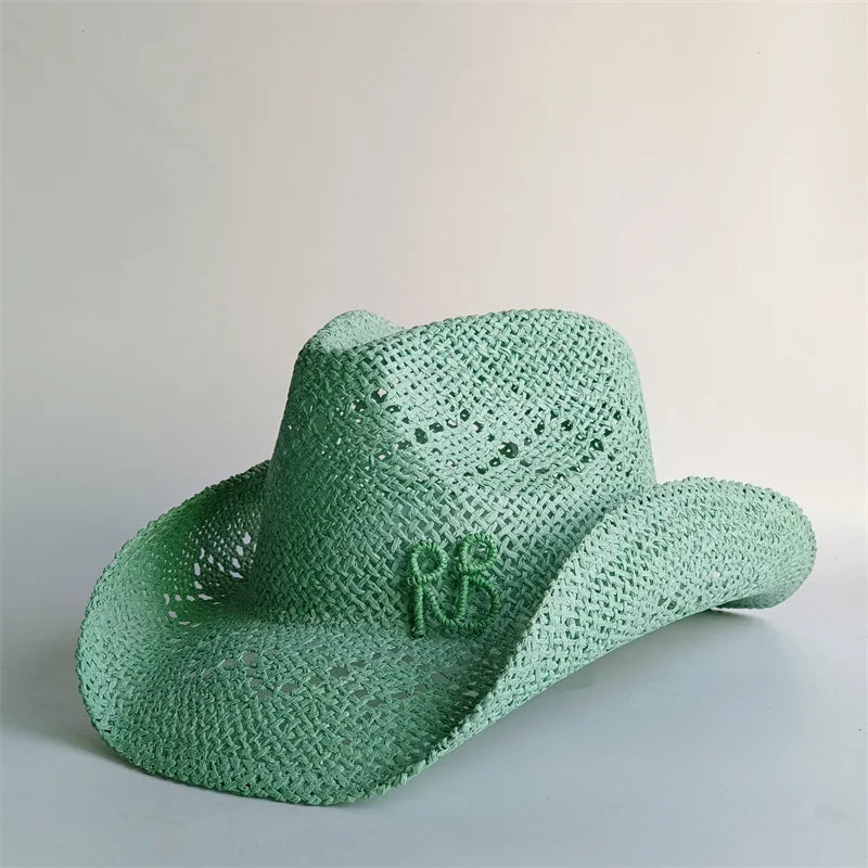 Western Cowboy Straw Hat Letter Straw Hats