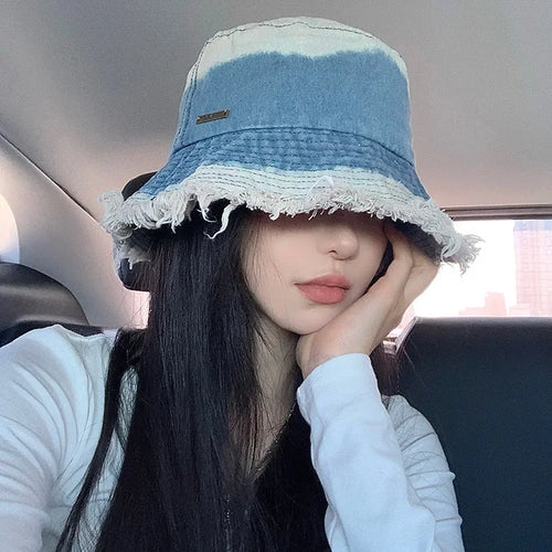 Women Japanese Big Head Retro Basin Cap