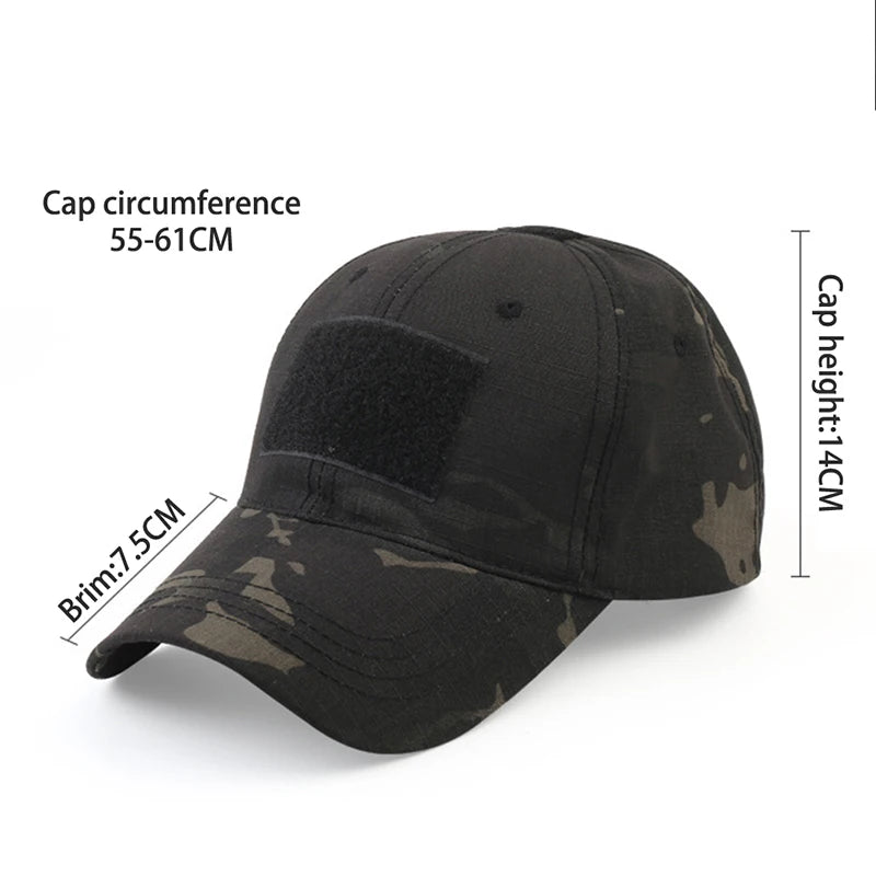 Men Camouflage Baseball Cap Camo Hat Camouflage Outdoor Sports Cap Camo Tactical Cap