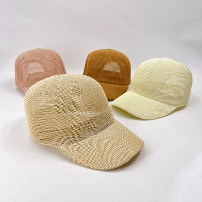 Adjustable Korean Style Knitted Hollow Out Baseball Cap